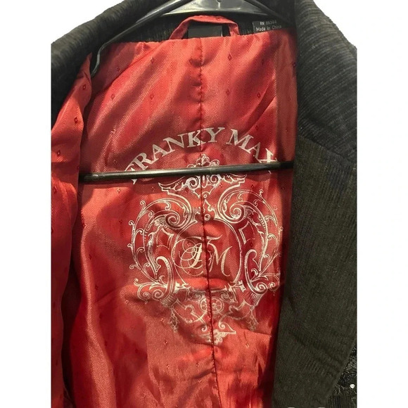 FRANKY MAX 90’s VTG  Black Two Corduroy Blazer Size Medium - Picture 3 of 7